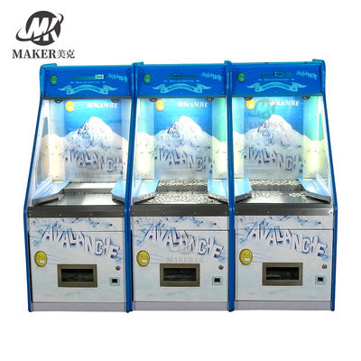 Wooden Arcade Coin Pusher Machines Electricity Power Source