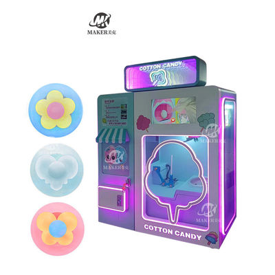 Professionale Alto Profitto Dolce Cottone Caramella Zucchero Robot Automatico Zucchero Cottone Caramella Commerciale Dispenser Vending Machine