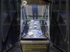 Nuovo design Single Player Coin Pusher Machine Tempering Glass Arcade Coin Pusher Machine